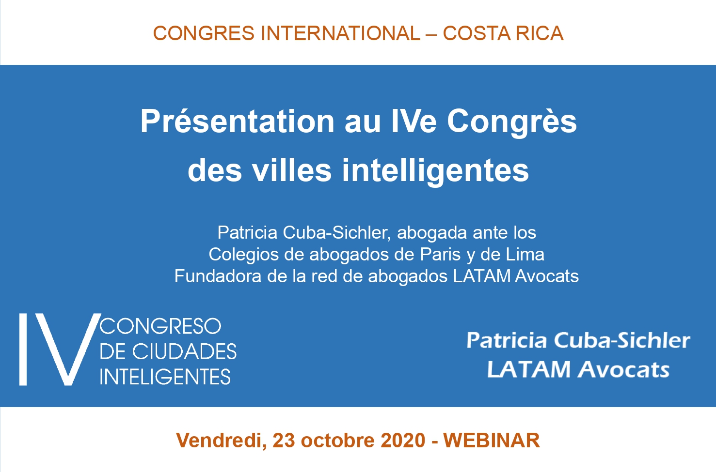 IV Congrès Ville Durable Costa Rica 2021