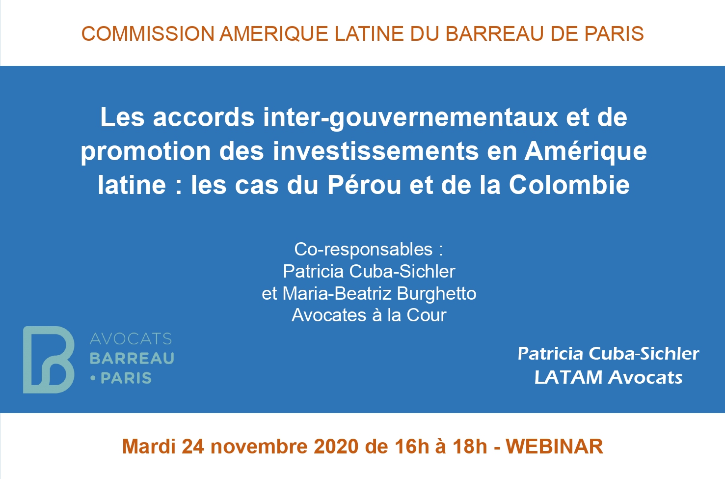 Accords gouvernement à gouvernement G2G et de promotion des investissements en Amérique latine EGIS Pérou France